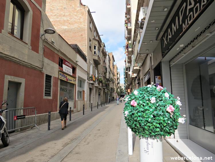 Calle de Berga en el barrio de Gràcia