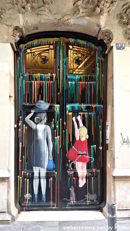Porte peinte (rue d'Avinyó