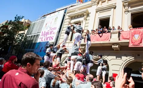 Diada castellera Festa Major de les Corts