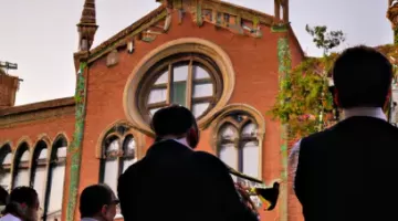 Concert by the Municipal Band of Barcelona in the Gardens of the Sant Pau Art Nouveau Site
