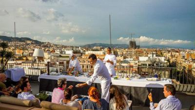 Woche der Terrassen der Hotels von Barcelona
